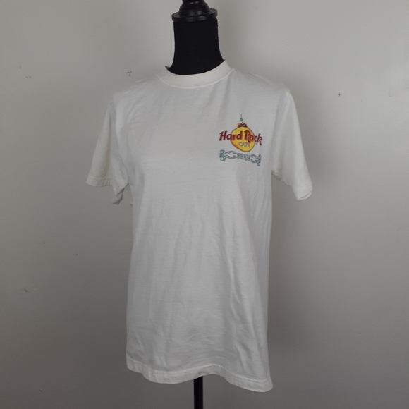 Vintage 90's Hard Rock Cafe Paris Graphic Tee Shirt Women Small Short Sleeved - Picture 2 of 9